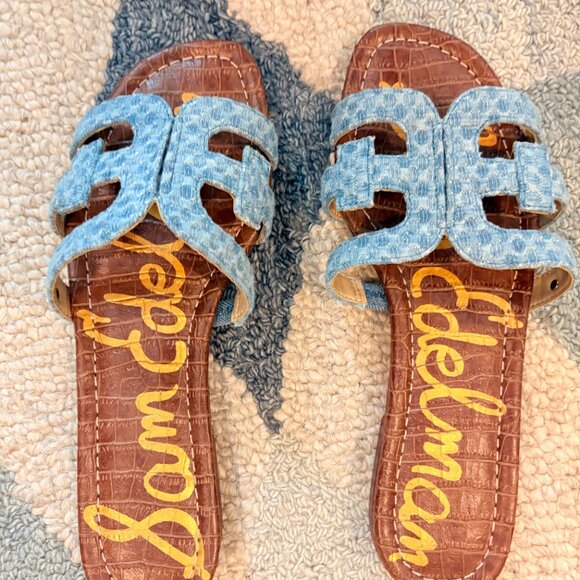 Sam Edelman Denim Sandals Size 8.5 - Picture 3 of 9